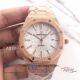 Perfect Replica Audemars Piguet Royal Oak Rose Gold Frosted Black Dial Watch (3)_th.jpg